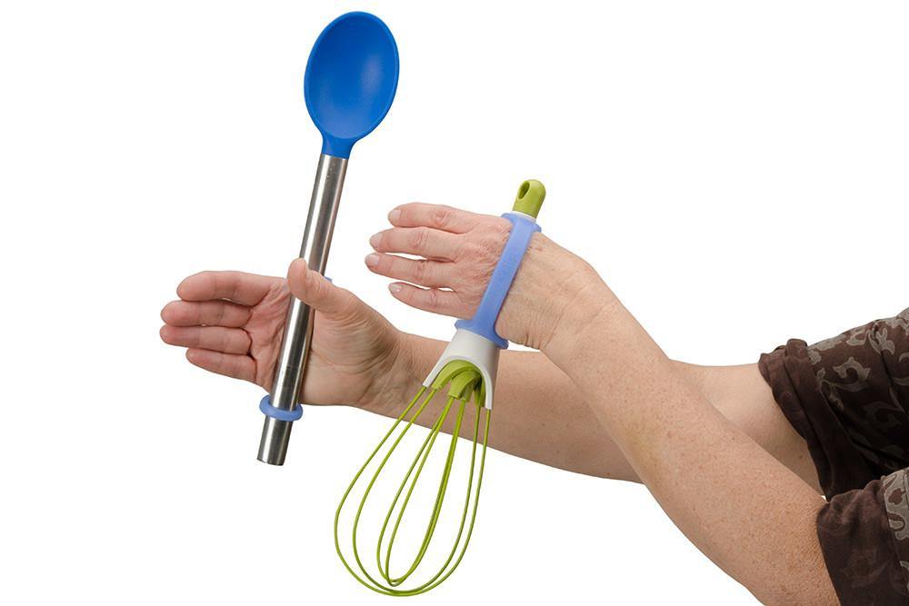 EazyHold on a kitchen whisk and spoon