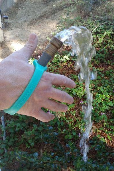 Gardening with EazyHold on a hose is easy