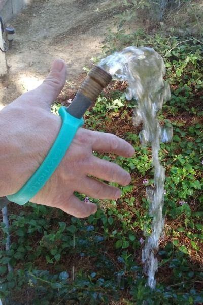 Gardening with EazyHold on a hose is easy 
